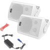Pyle Indoor/Outdoor 5.25" Wall-Mount Bluetooth Speaker System (White) PDWR51BTWT